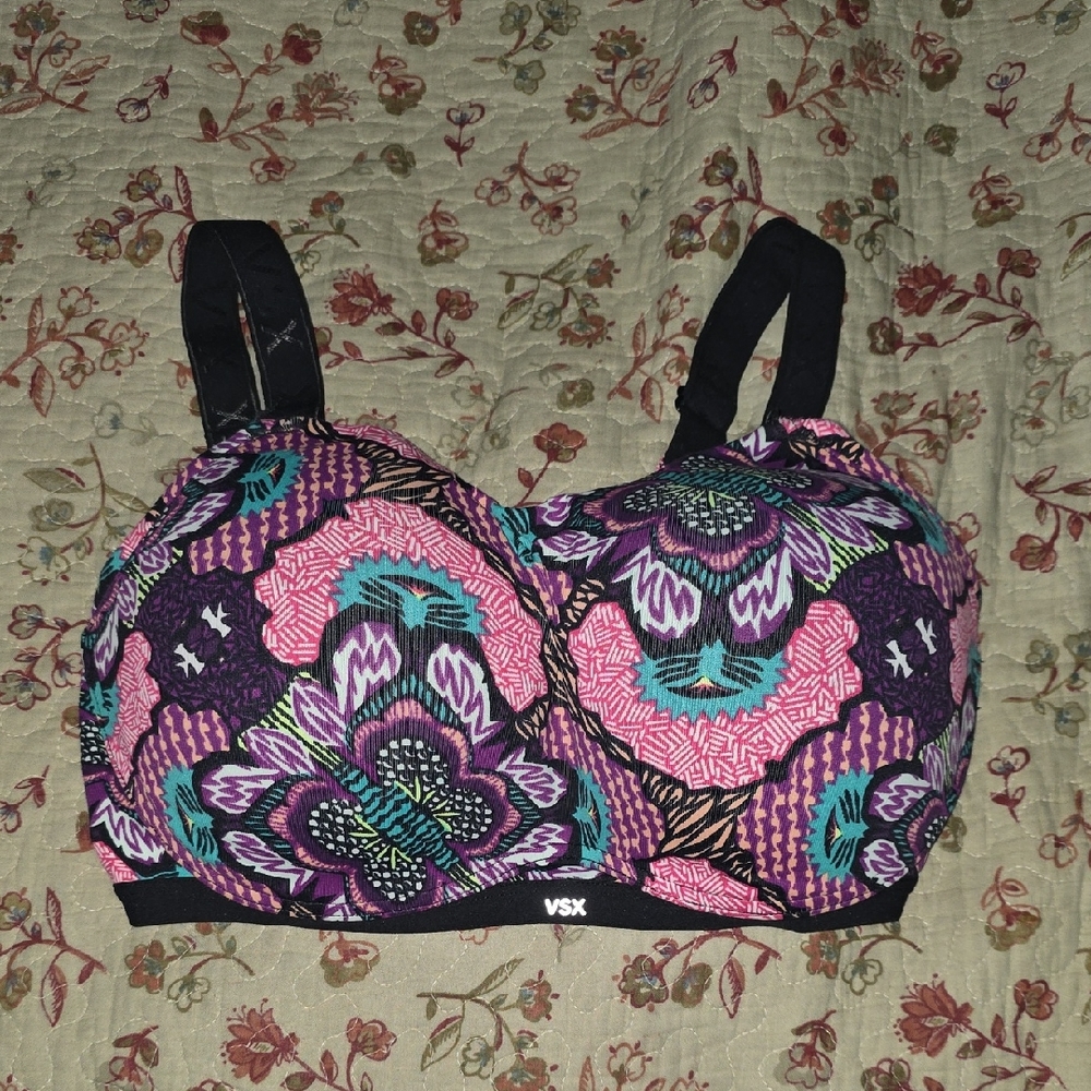 VSX Black and Pink Sports Bra Intimates
